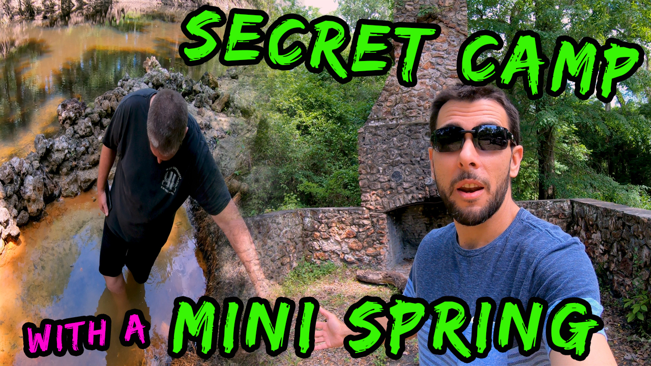 Secret Camp in the Forest with Mini Spring!!!