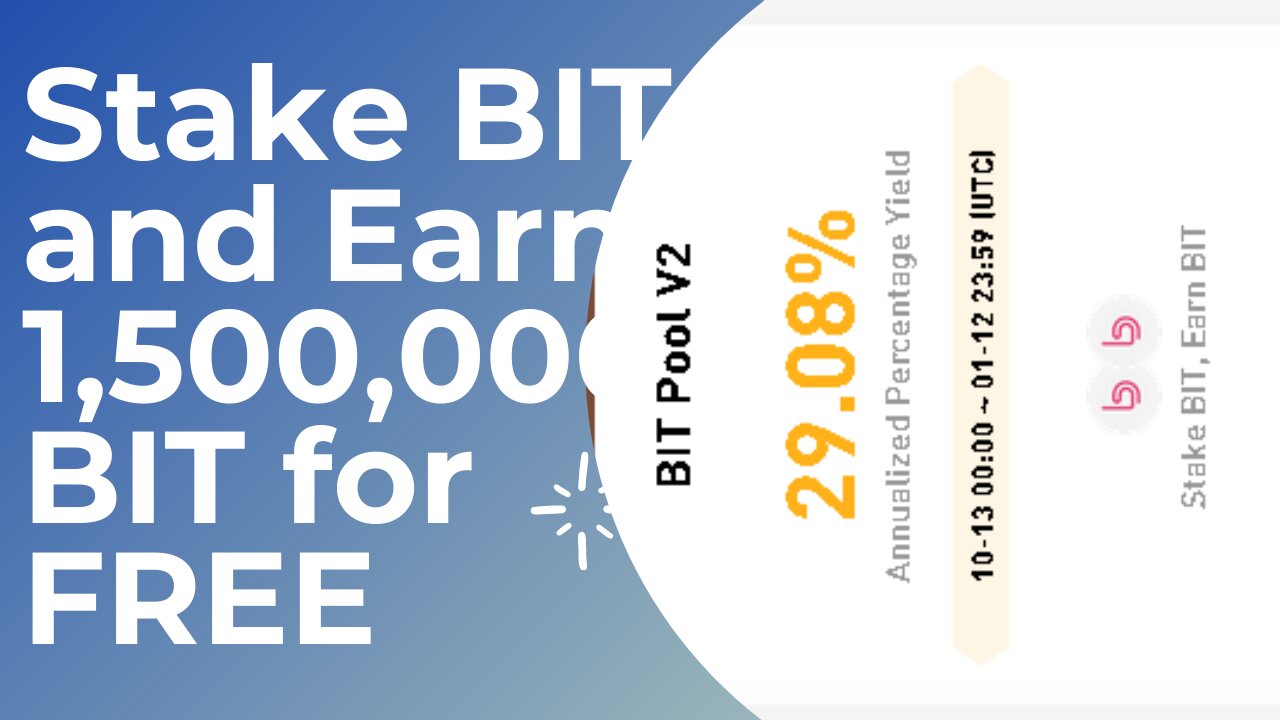 Stake BIT and Earn 1,500,000 BIT for FREE