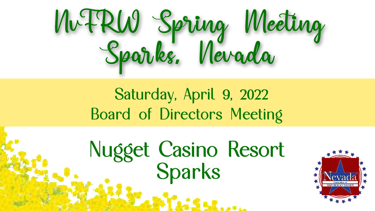 NvFRW Spring Meeting April 9, 2022