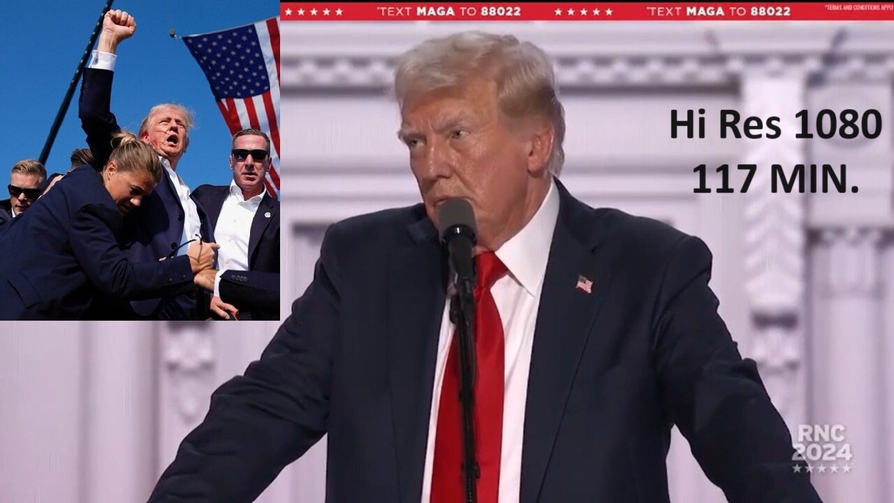 FIRST FULL SPEECH AFTER BEING SHOT: President Trump Speaks at RNC 2024 (Day 4) 117 minutes