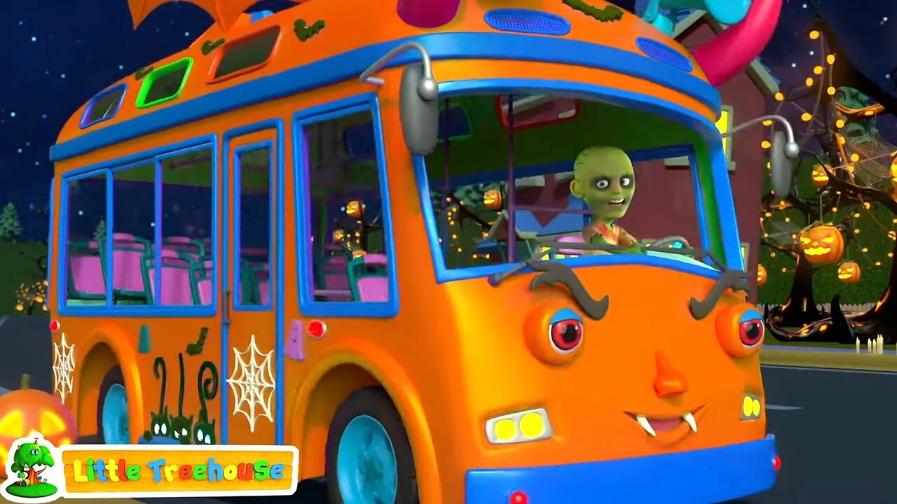 Wheels on the Bus + More Halloween Vehicles Songs for Kids