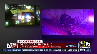 Driver dead after crash near Loop 101 and Raintree