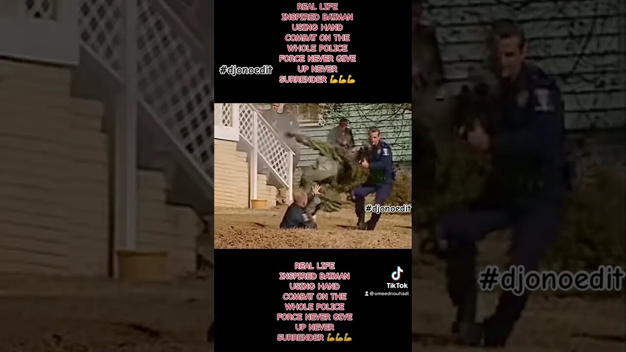 Real life inspired Batman using Hand Combat on whole Police Department #djonoedit #funny #azamouhadi