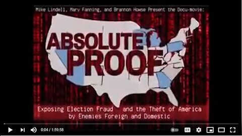 My Pillow - Mike Lindell - Absolute Proof exposing election fraud documentary