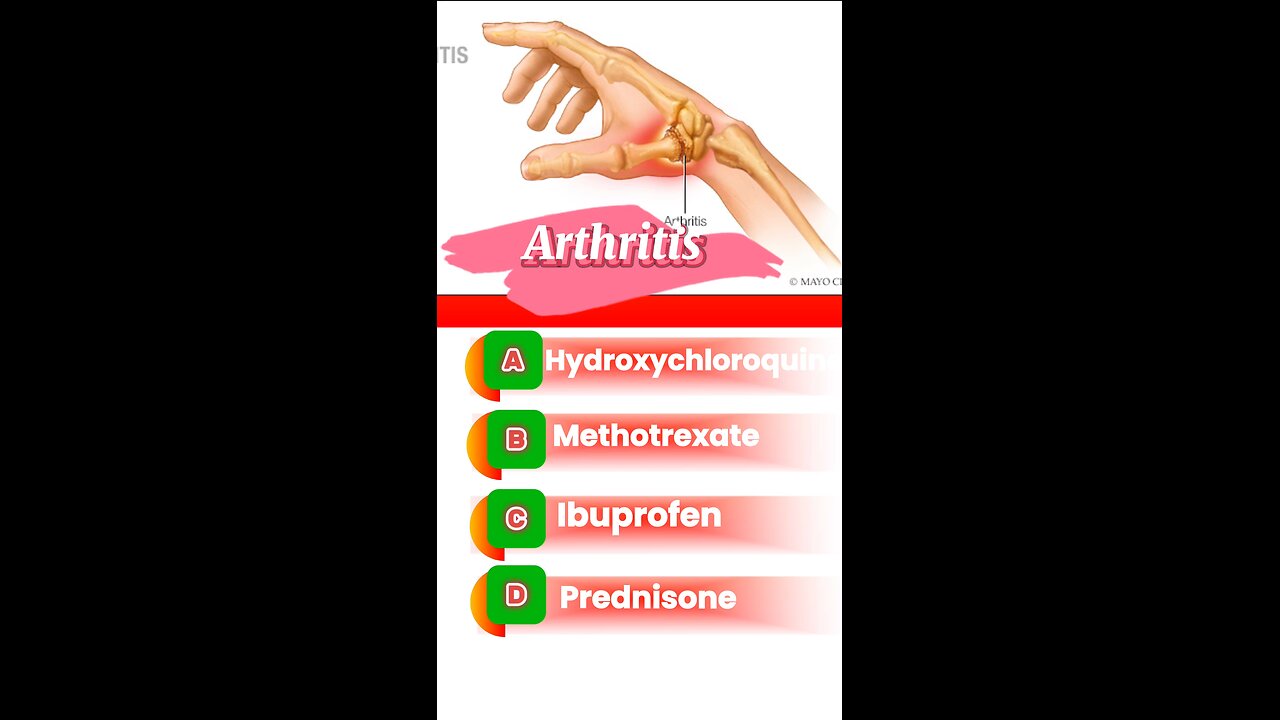 Arthritis question answers mcqs #Arthritis #jointpain #nsaids #joints #methotrexate