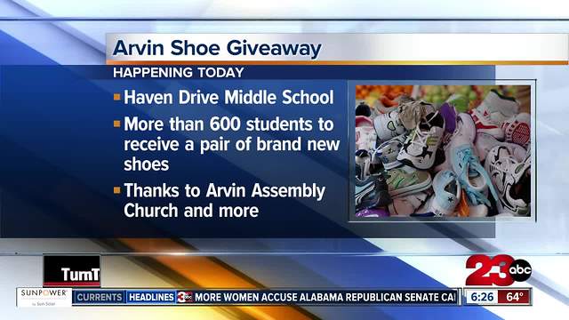 Students in Arvin to receive shoes, socks, and more