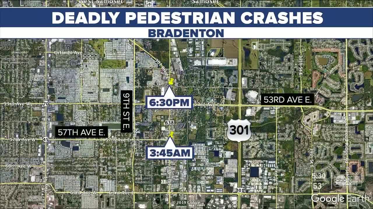 Two pedestrians killed blocks apart on the same day in Bradenton