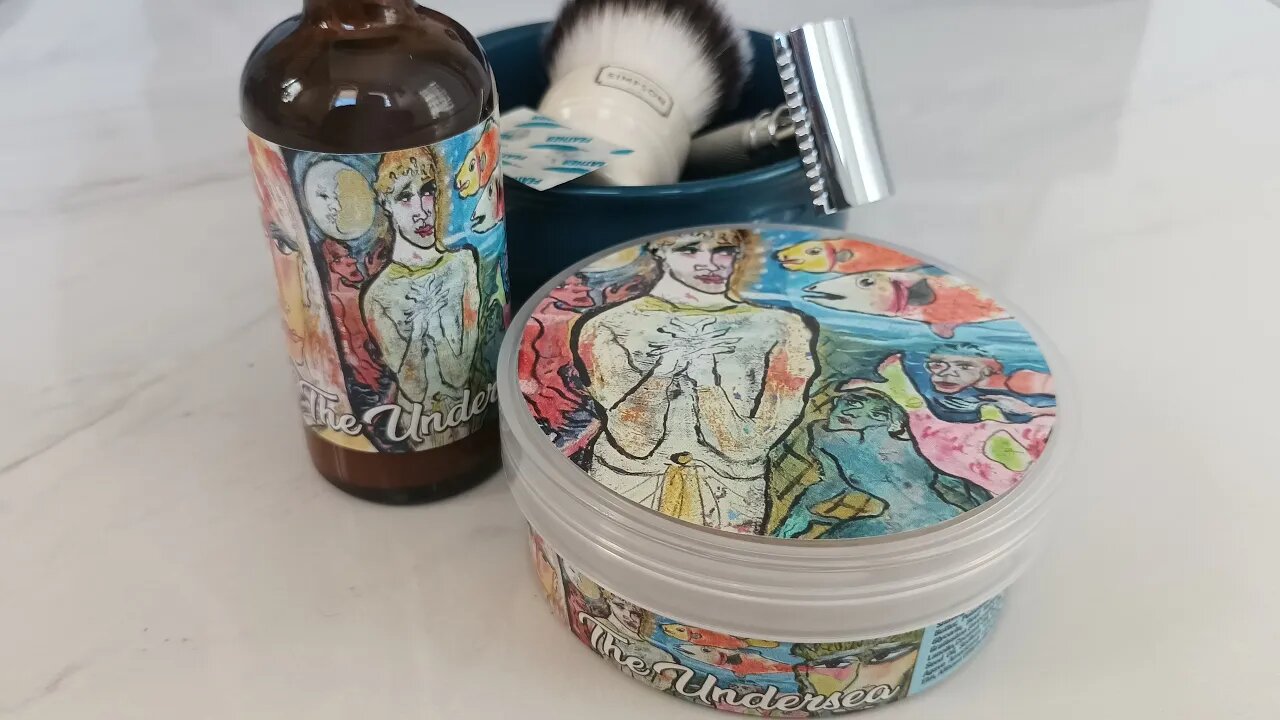 Ariana & Evans The Undersea soap & after-shave, Edwin Jagger D89 & Feather blade, what a combination