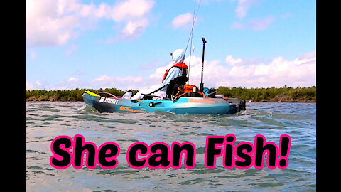 She can Fish! || Exploring further in the Motorized kayak || Aransas Pass Texas