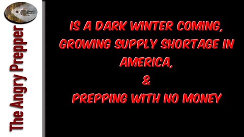 Is A Dark Winter Coming?, Growing Supply Shortage In America, & Prepping With No Money
