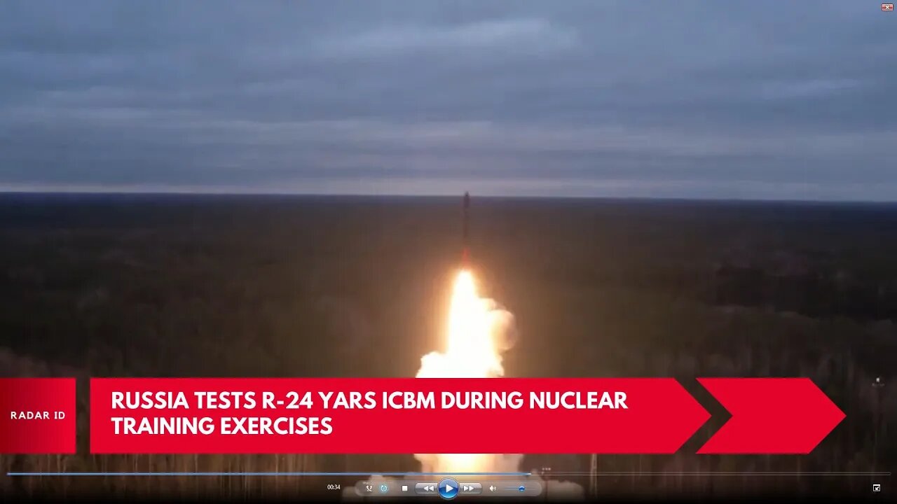 Russia tests R-24 Yars / Satan-2 ICBM during nuclear training exercises