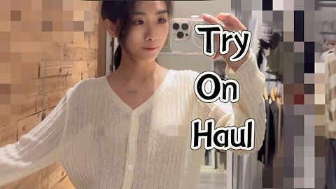 4K Try on haul 2024 best summer transparent outfit