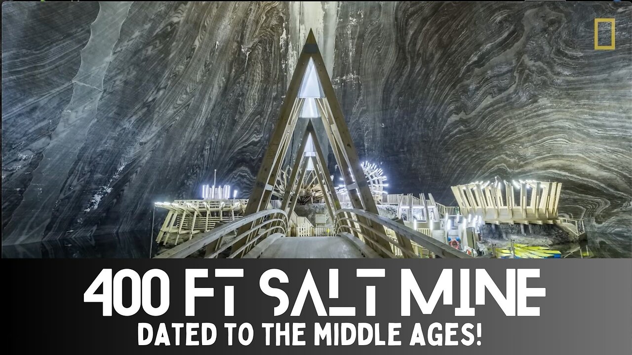 Huh? 400-ft. Deep Salt Mine with Carved Balconies Dug During the Middle Ages!