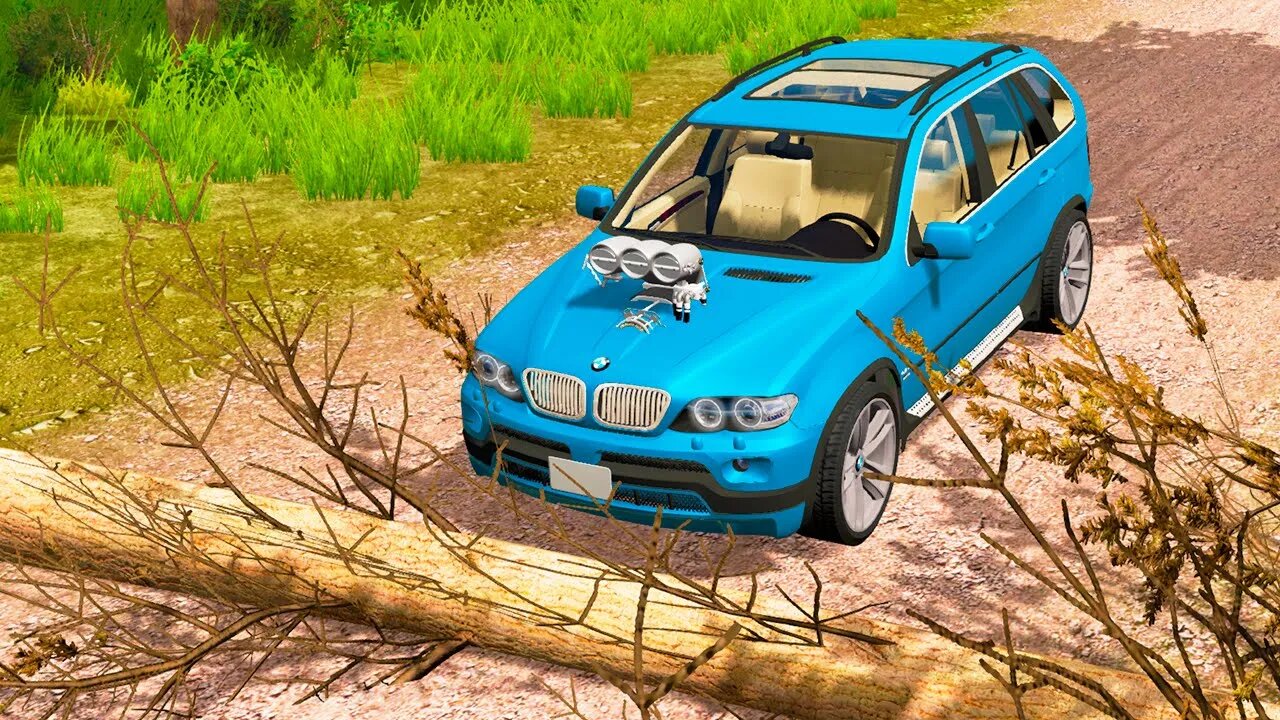 BMW X5 M vs Fallen Tree – BeamNG Drive