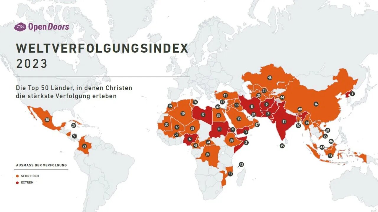 Weltverfolgungsindex 2023 | Nachrichten auf Kontrafunk