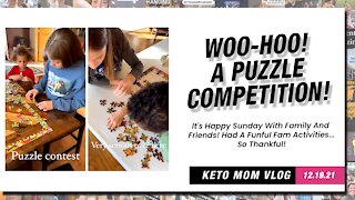 Woo-Hoo! Puzzle Competition! Guess Who Won? | Keto Mom Vlog