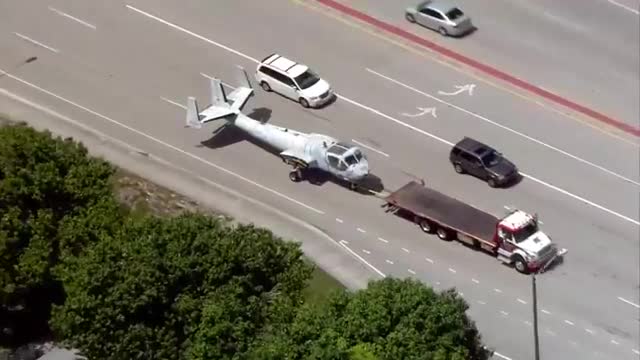 Vietnam-era plane towed to G-Star School of Arts