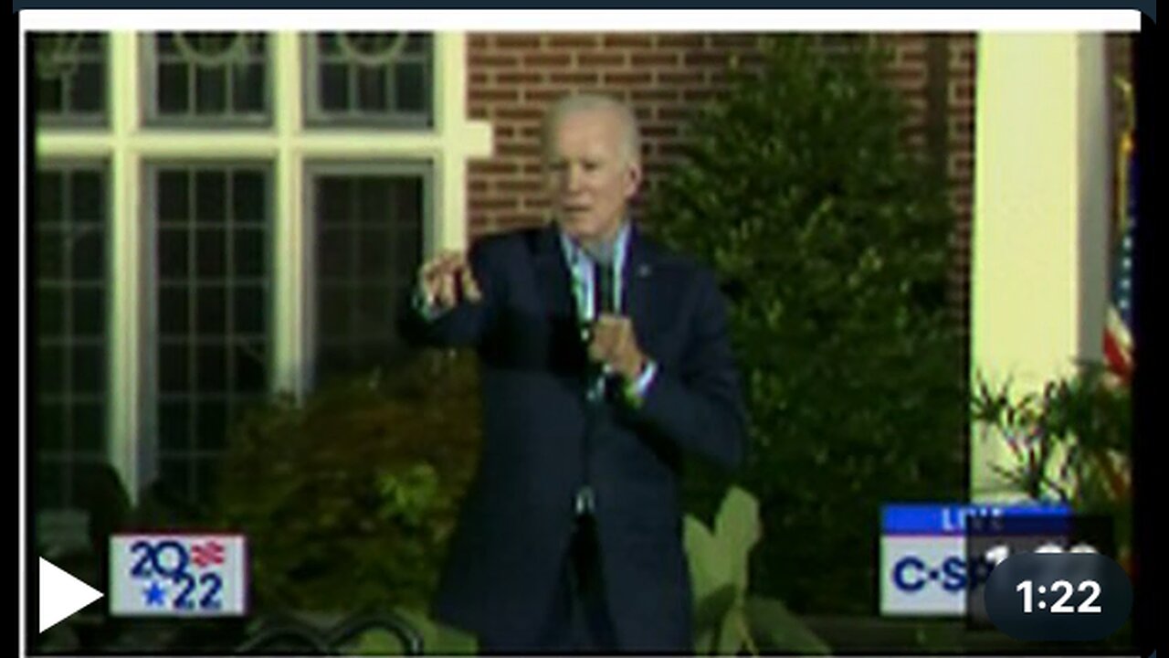 Somebody collapsed during Biden's election press conference....