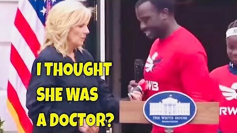 “Doctor” Jill Biden STRUGGLED TODAY to Figure Out an Air Horn...