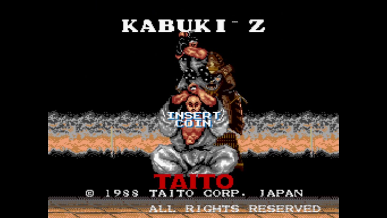 Kabuki-Z Arcade Game, Taito 1988, longplay