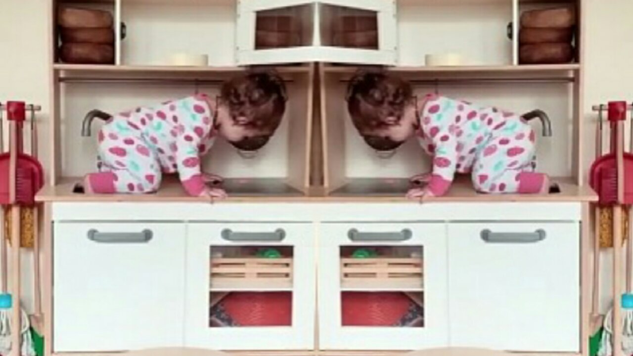Silly toddler always finds a way to do something sketchy #Shorts