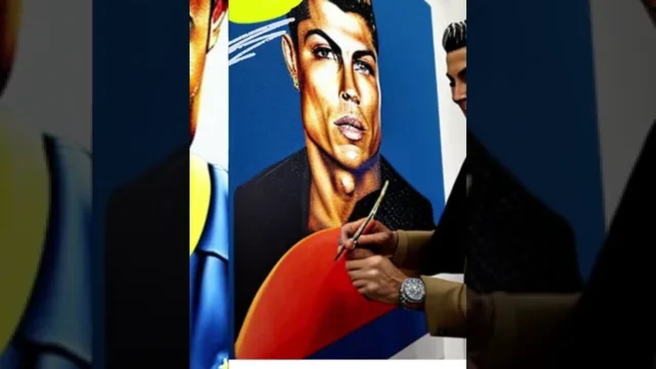 Doing Art with CR7 @tvasart #ronaldo #football #ai #viral #shorts #art #subscriber #cr7 #popart