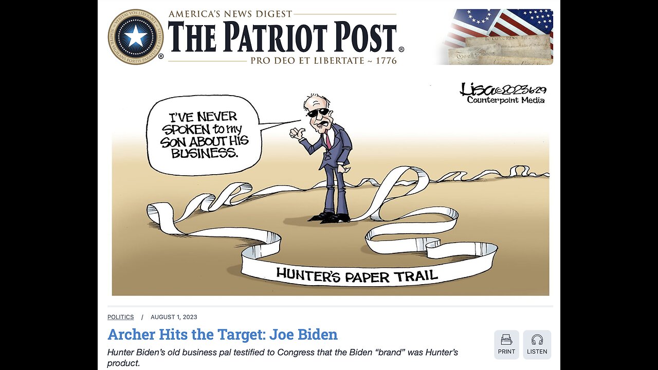 The Patriot Post Audio Edition Podcast for 8/1/23