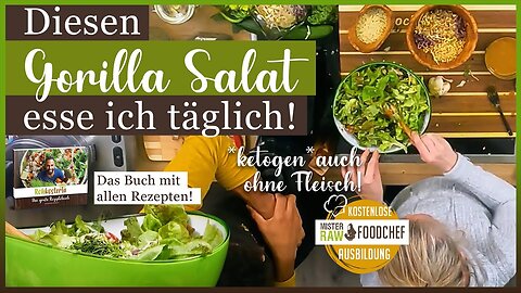 Dieser Salat mit Honig-Senf Dressing ist ketogen auch ohne Fleisch!