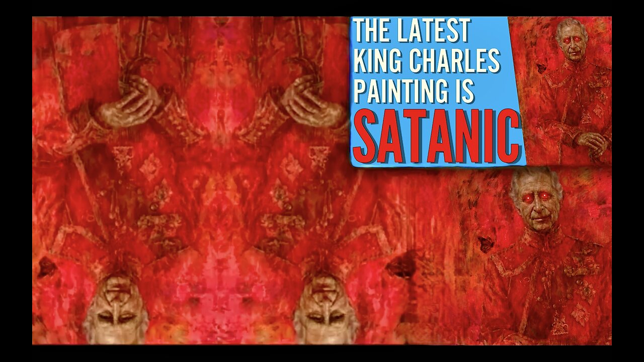 Satanic King Charles Portrait Filled With Demons Artist Infuses Subliminal Evil Entities In Artwork