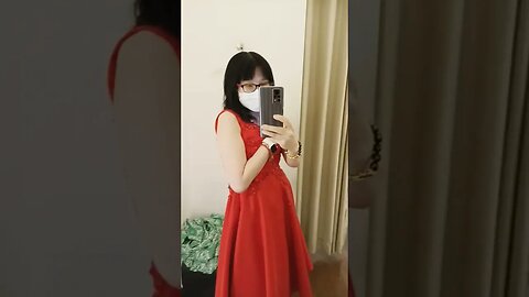 INDONESIA LUNAR NEW YEAR RED DRESS SKINNY SKINNY ME 😅😅😅 AFTER COVID-19 WKWKW