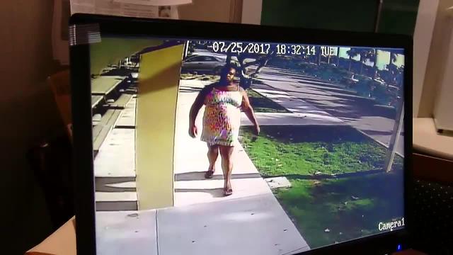 Cross-dressing suspect captured on surveillance