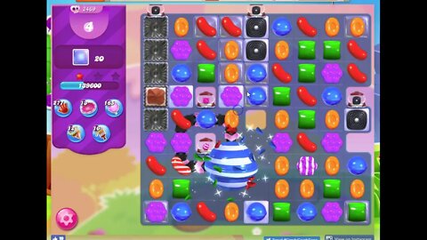 Candy Crush Level 2469 Audio Talkthrough, 2 Stars 0 Boosters