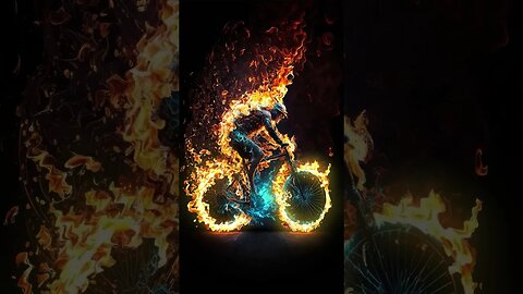 Bike on Fire #motorcycle #illustration #animation #sports #sport #shorts #black #orange