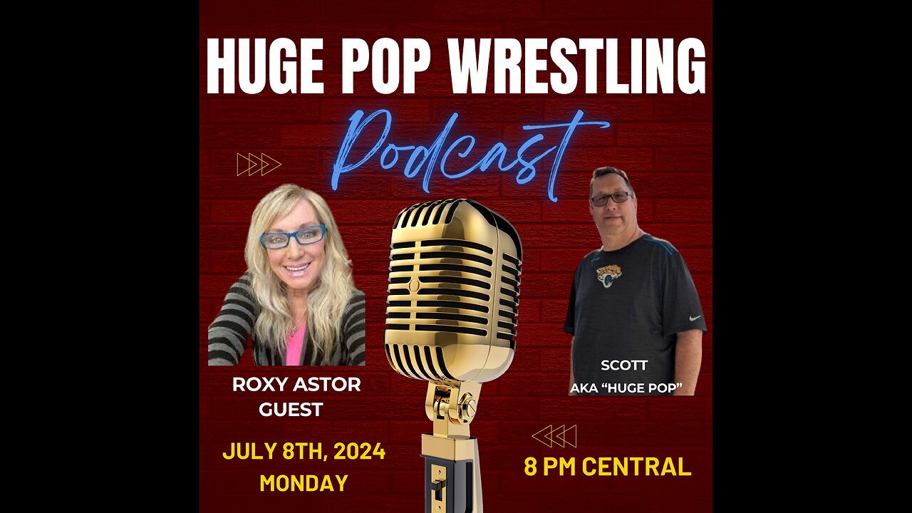 G.L.O.W. Girl Roxy Astor sits with Huge Pop Wrestling