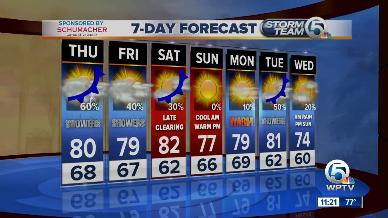 Latest Weather Forecast 11 p.m. Wednesday