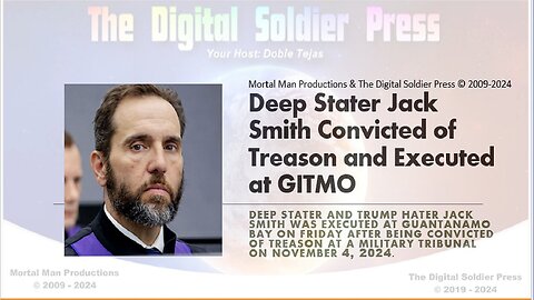 Deep Stater Jack Smith Convicted of Treason and Executed at GITMO