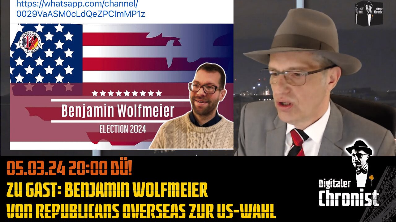 Aufzeichnung vom 05.03.24 DÜ! Zu Gast: Benjamin Wolfmeier von Republicans Overseas zur US-Wahl