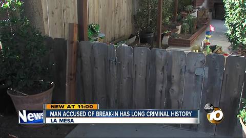Man accused of break-in has long criminal history