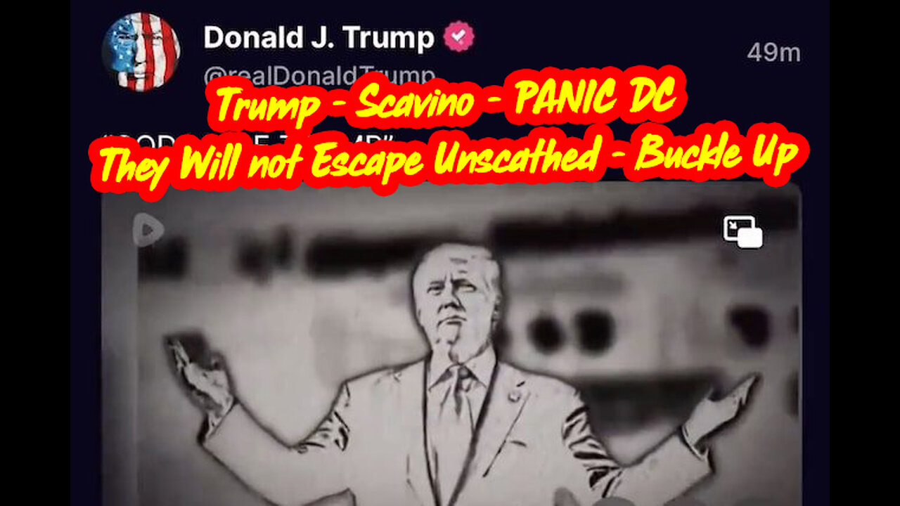 Trump - Scavino - PANIC DC > They Will not Escape Unscathed - Buckle Up