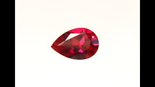 Hydrothermal Ruby Pear Shape