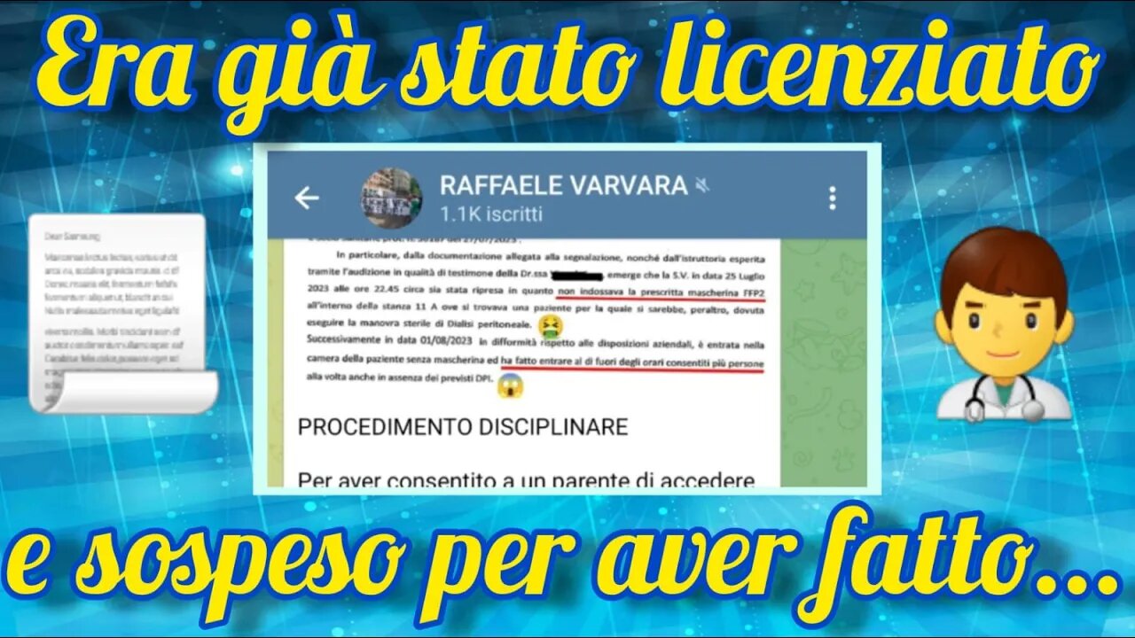 Ho scoperto chi è l'infermiere del video di ieri!