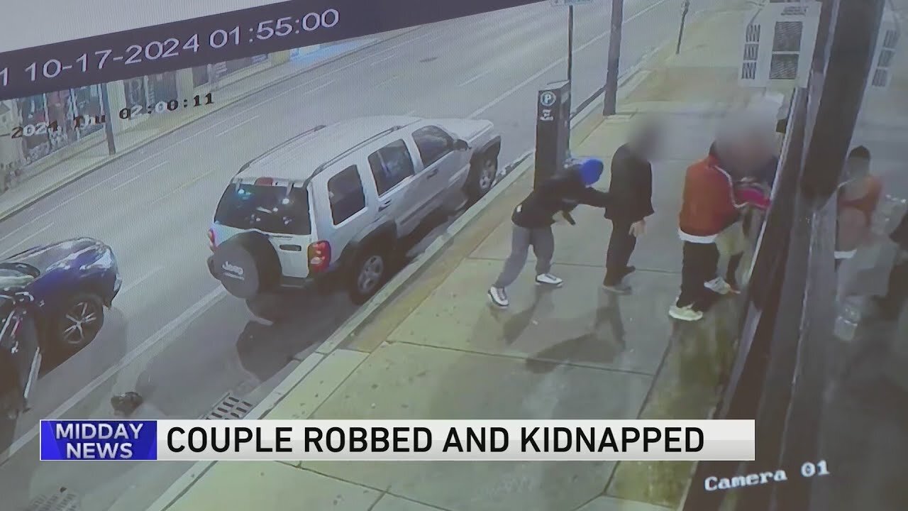 Surveillance video captures man, woman robbed and kidnapped at gunpoint in Little Village