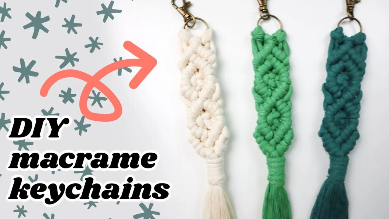 Macrame Diamond Keychain DIY (Easy Tutorial for Beginners!)