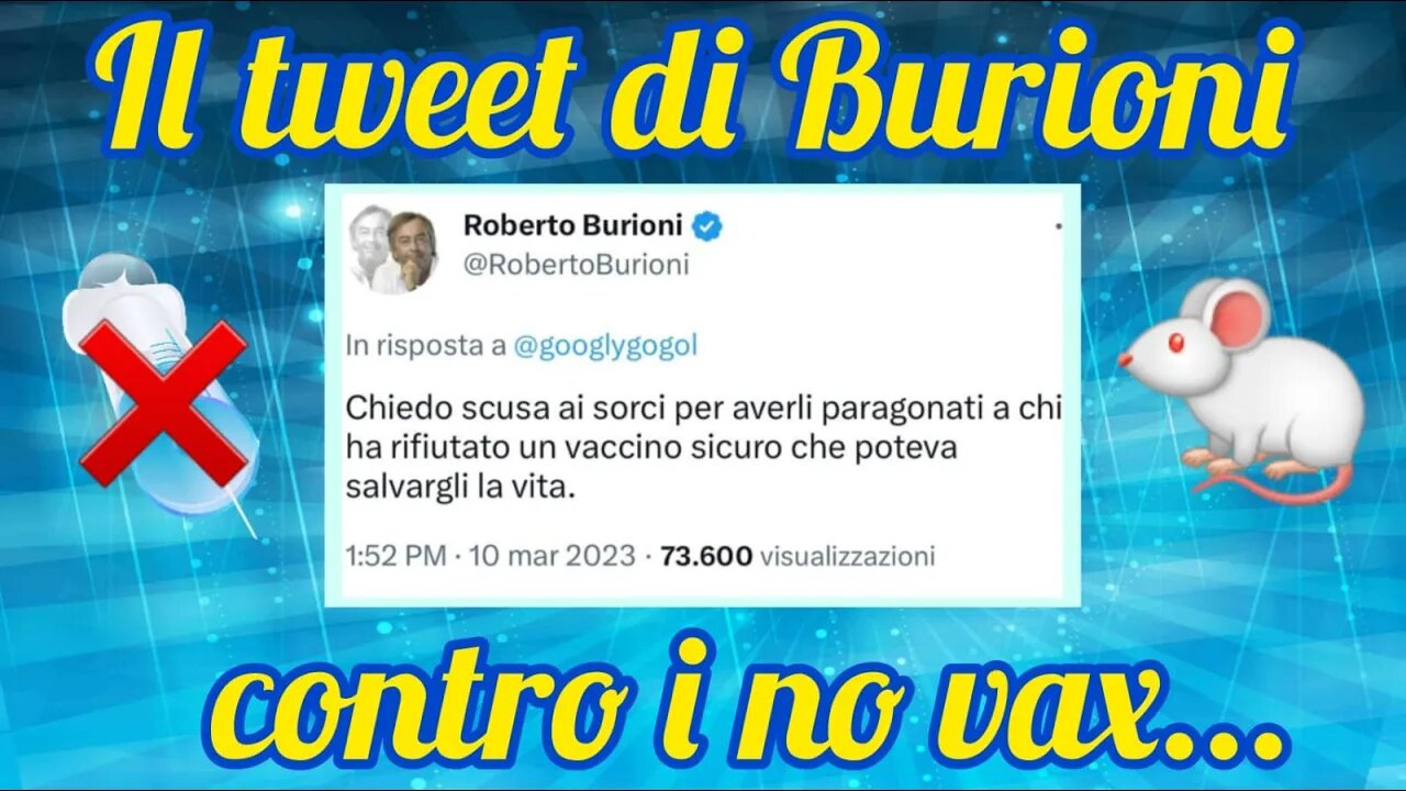 Burioni chiede scusa ai sorci per averli paragonati ai no vax!