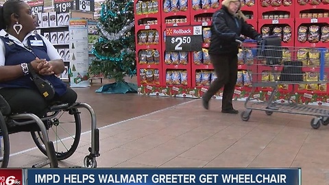 IMPD helps Walmart worker get wheelchair