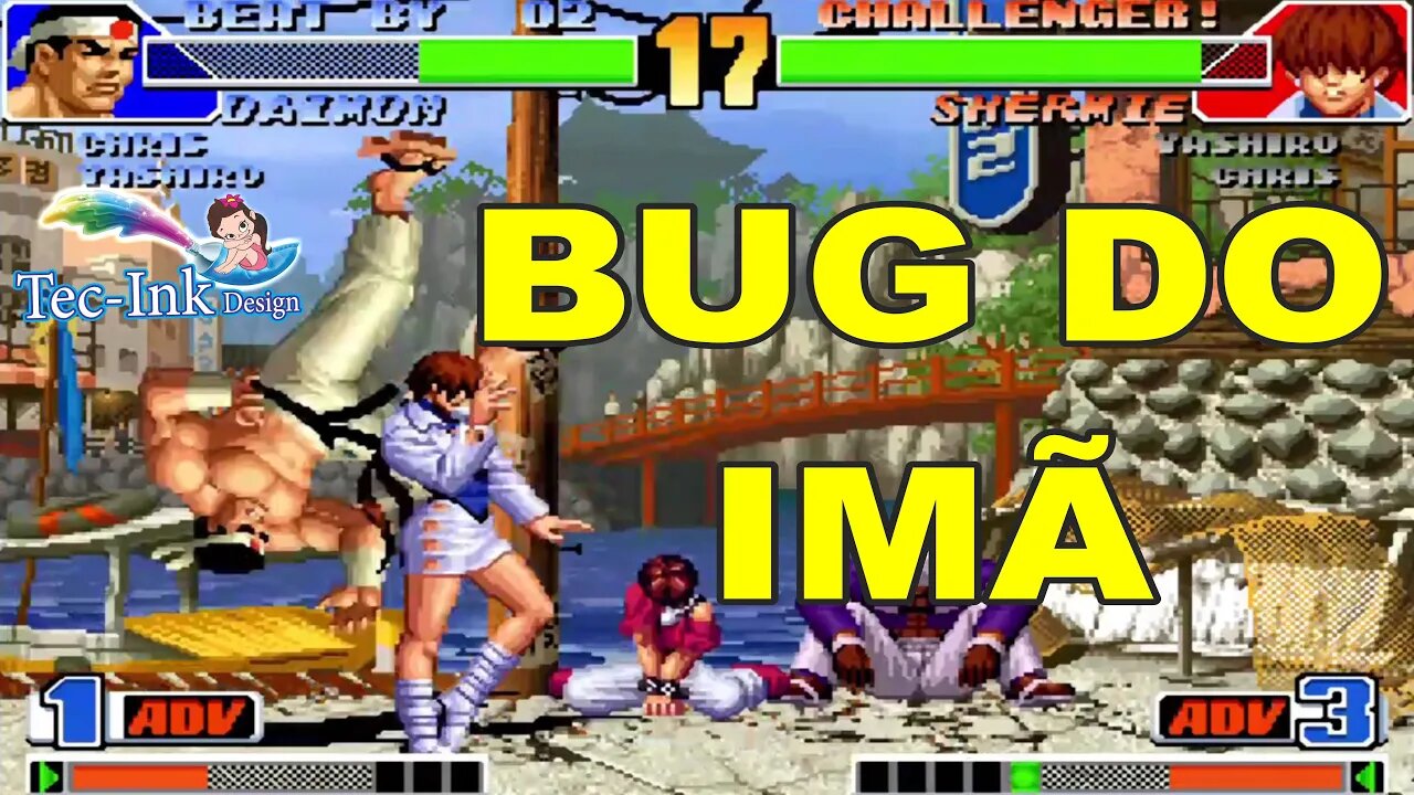 Maior BUG Do FightCade 2 Que Já Vi KOF 98 Daimon Grudou Na Shermie E Só Largou Quando Acabou O Tempo