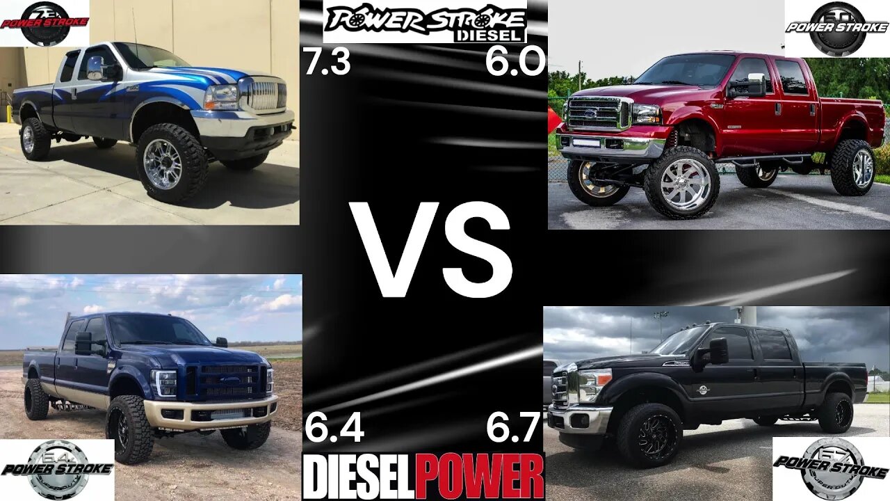 BeamNG.Drive Powerstroke Face of 7.3 VS 6.0 VS 6.4 VS 6.7 21,000LB Diesel Tow Test