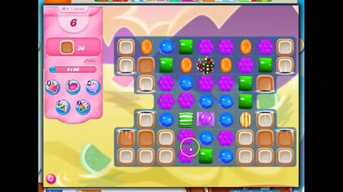 Candy Crush 6344 Talkthrough, 15 Moves 0 Boosters