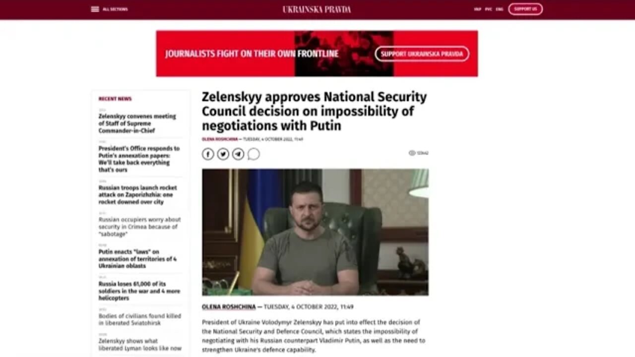 UK Column News - 5th October 2022 - Zelenskyy Refuses To Negotiate Again