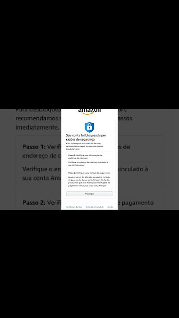 o golpe tá aí. cai quem quer #shorts conta da Amazon bloqueada 🚫